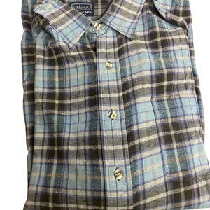 Boulevard for tall man 3XLT Men's Blue Plaid Shirt excellent